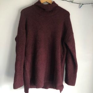 Burgundy Knit Wool Sweater
